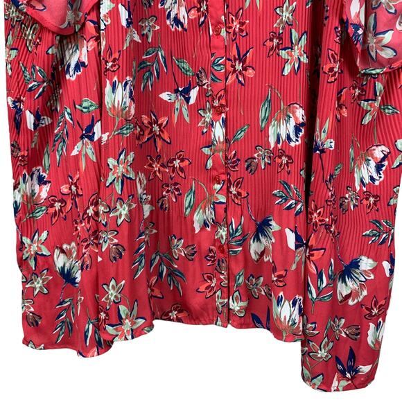 Only Necessities Blouse Top Short Sleeve Pink Floral Women’s 34/36 4X - Picture 7 of 10